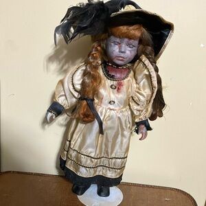 Scary Creepy Hand Painted Doll